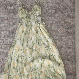 Privy Green and Cream Dress